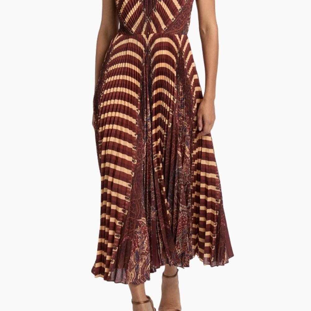 NWT ULLA JOHNSON Violeta Midi Dress in Topaz M $1,100 - Picture 4 of 9
